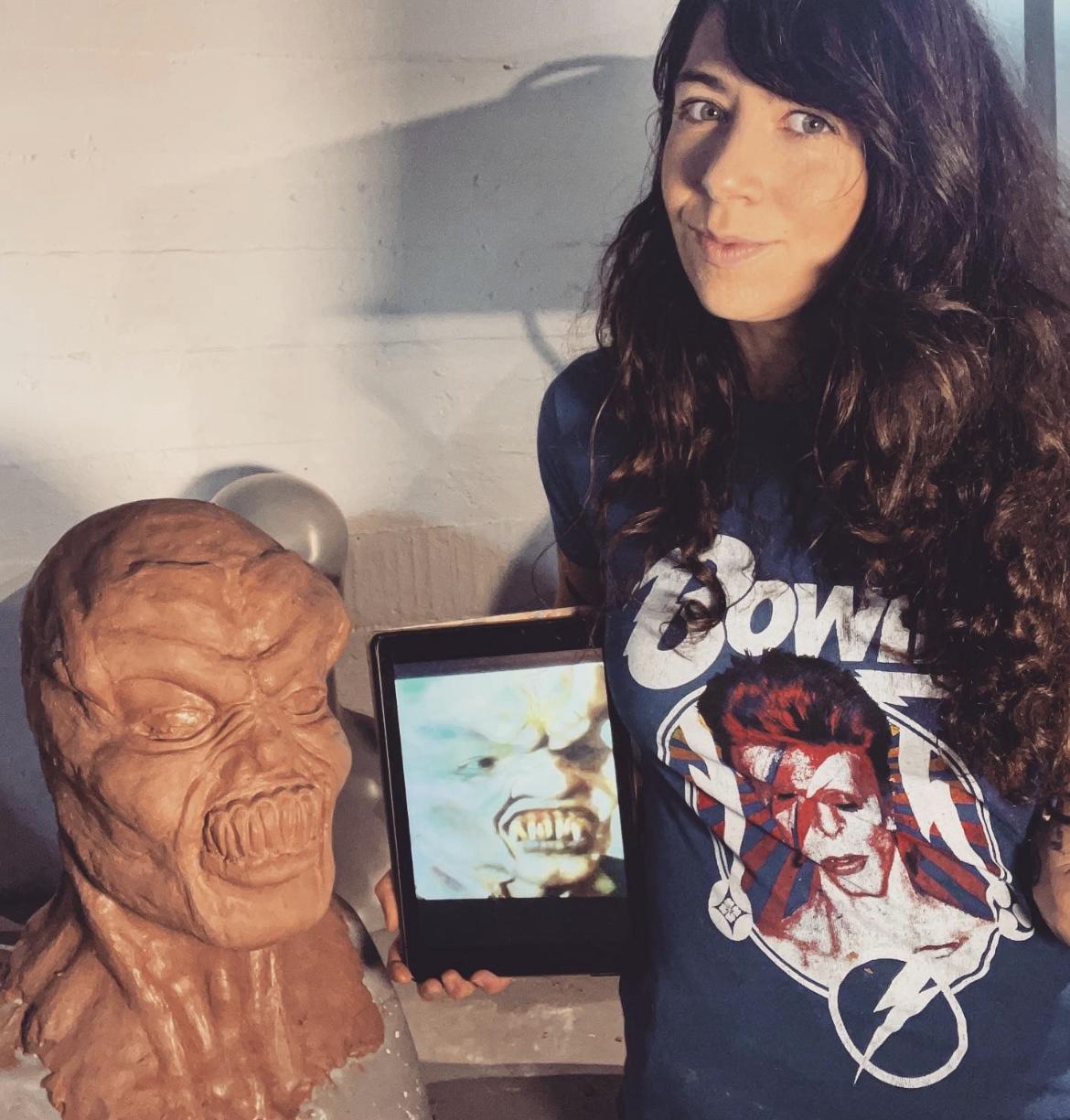 Been going ham on this new &ldquo;Haunted Mask&rdquo; i&rsquo;m making from Goosebumps !still lots of detailing to go but we almost there!