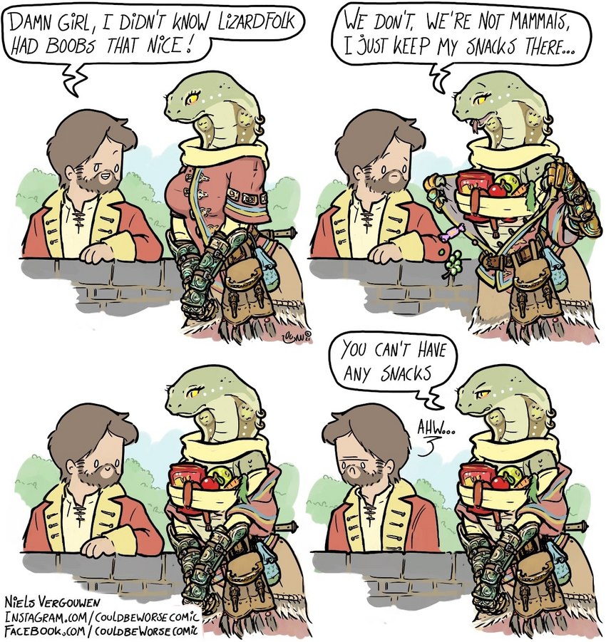 Lizardfolks boob not argonian
