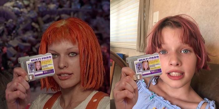 Milla Jovovich and her daughter, Evan