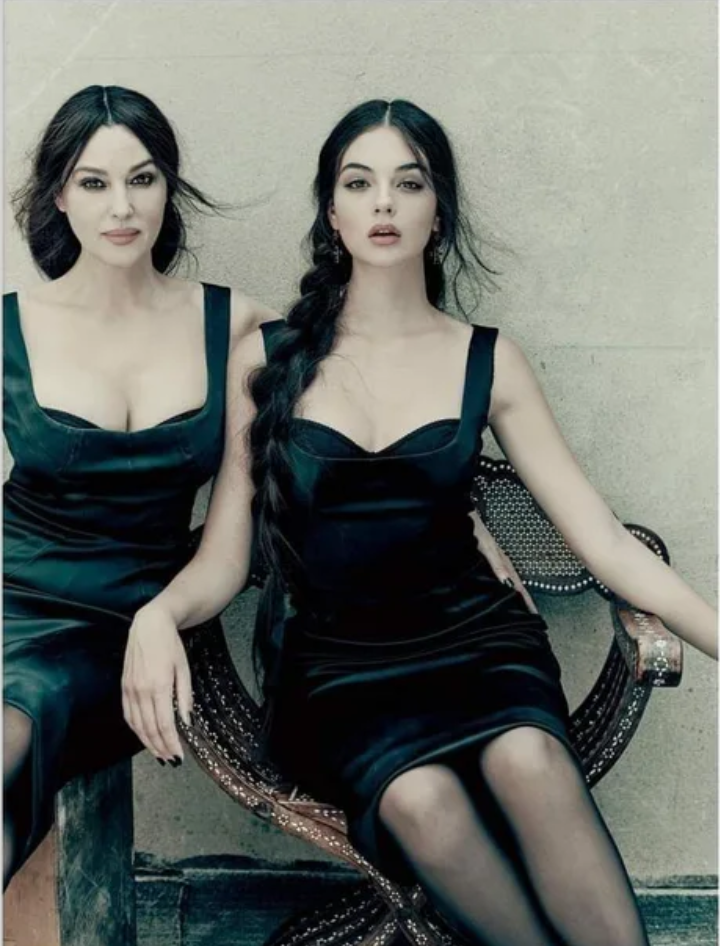 Monica Bellucci and Her Daughter