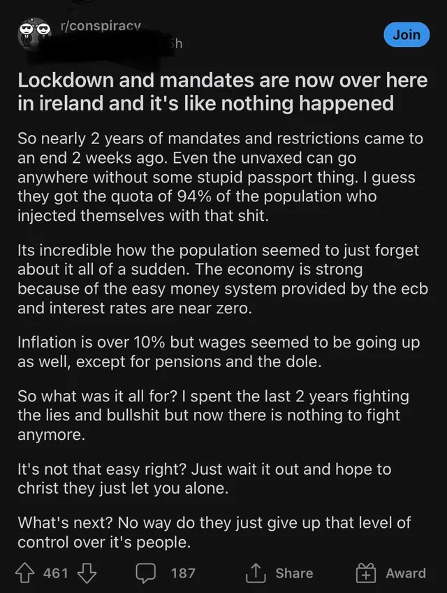 Cov-Idiot realizes there is no huge conspiracy, and just can't process it.