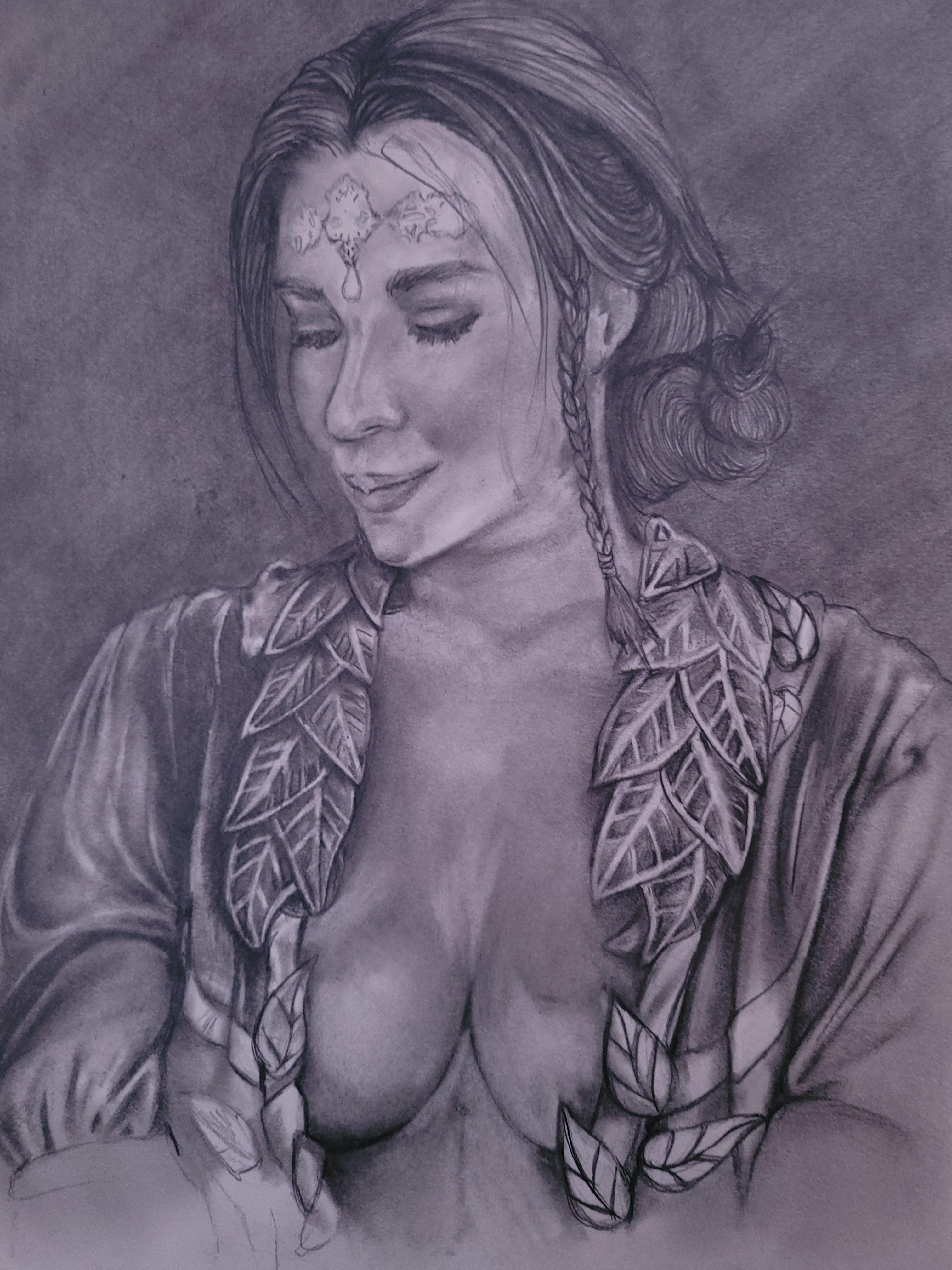 Something something cleavage.  Wip.