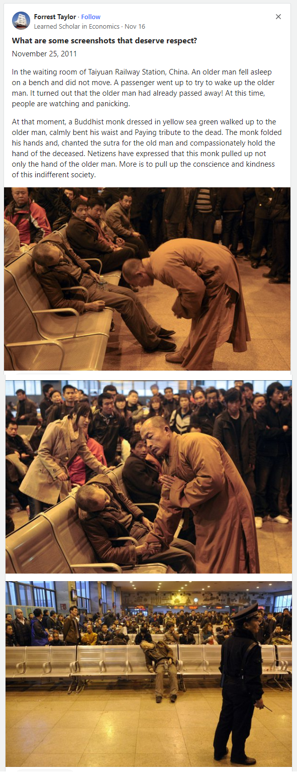 Taiyuan Railway Station China, Monk