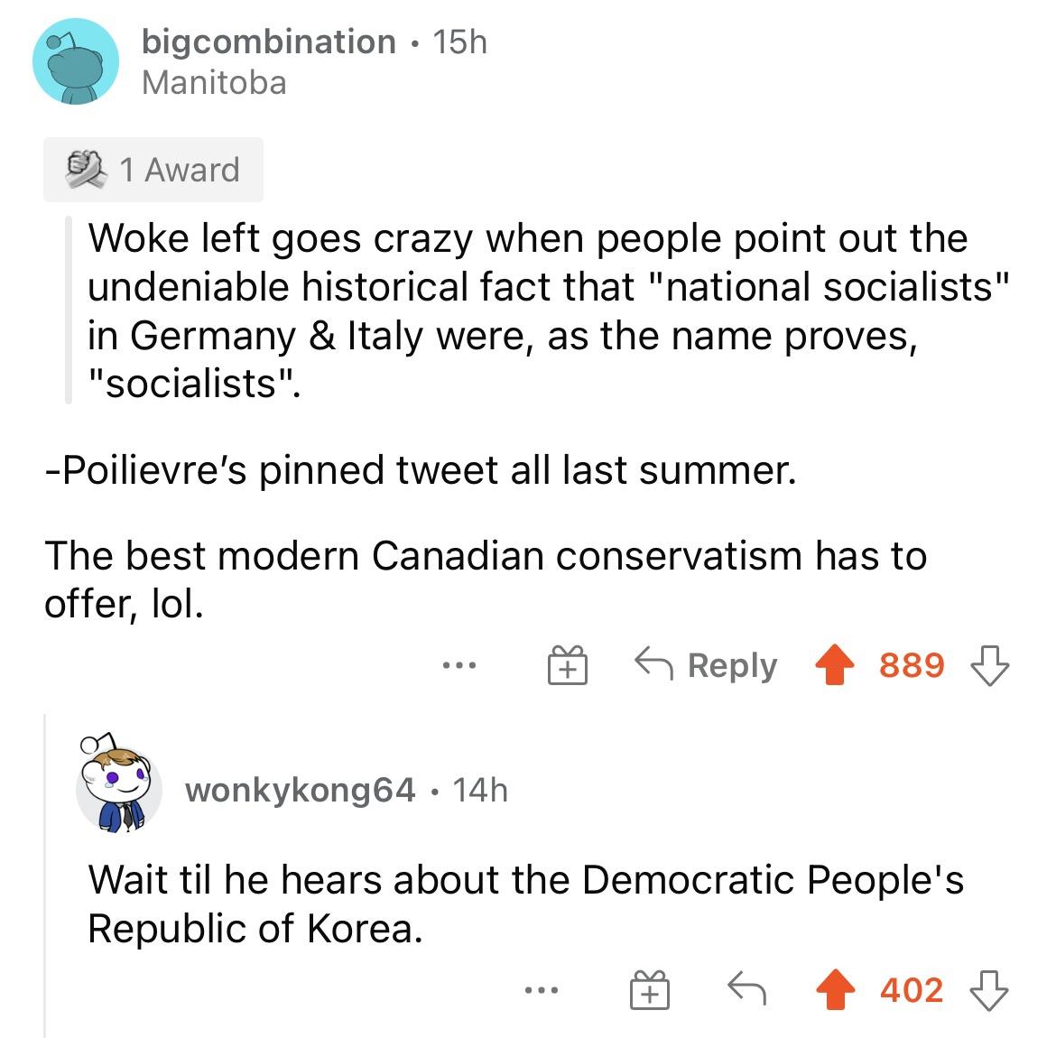 Idiot falls for fascist doublespeak