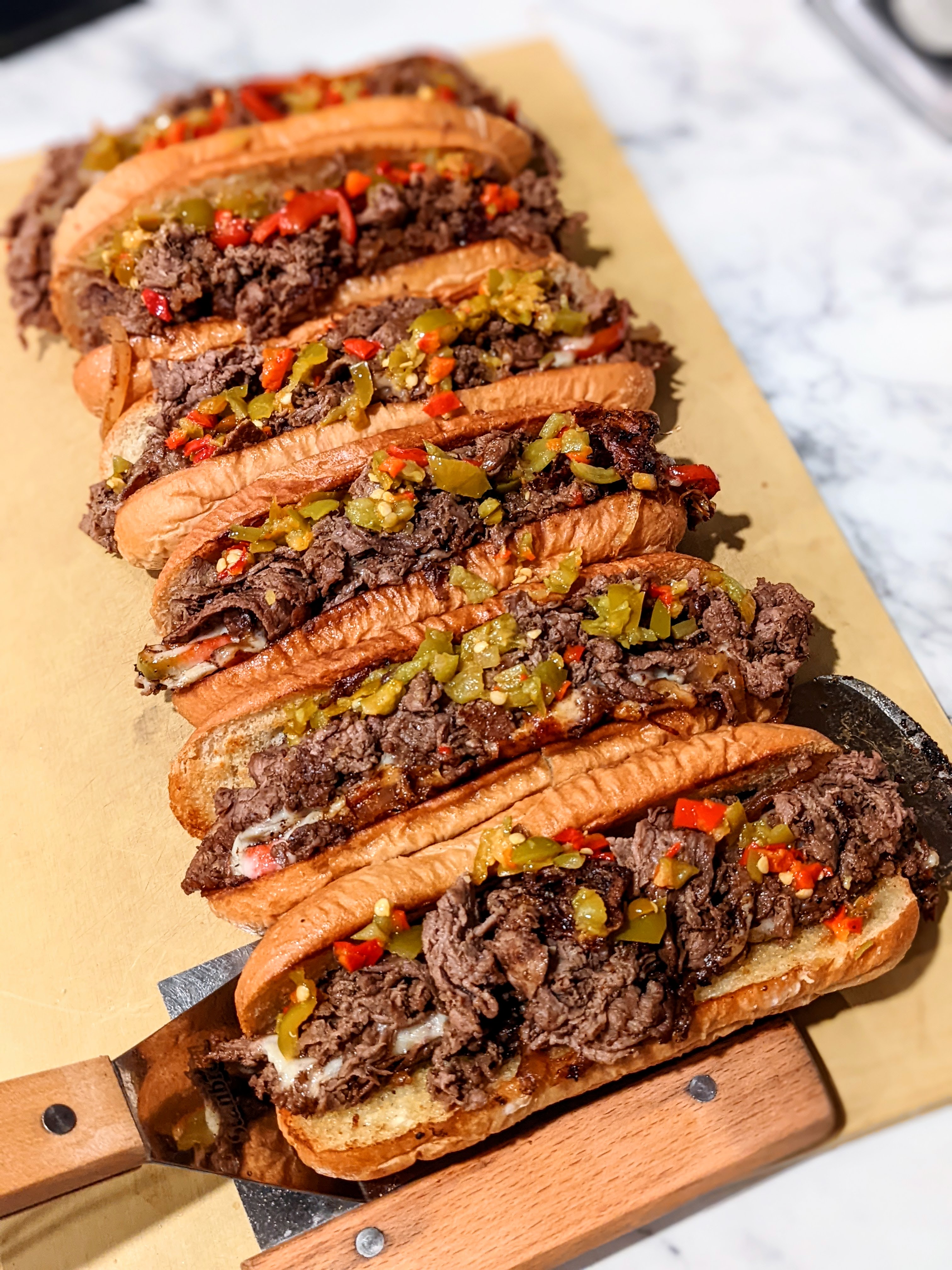 Made some cheesesteaks on the griddle