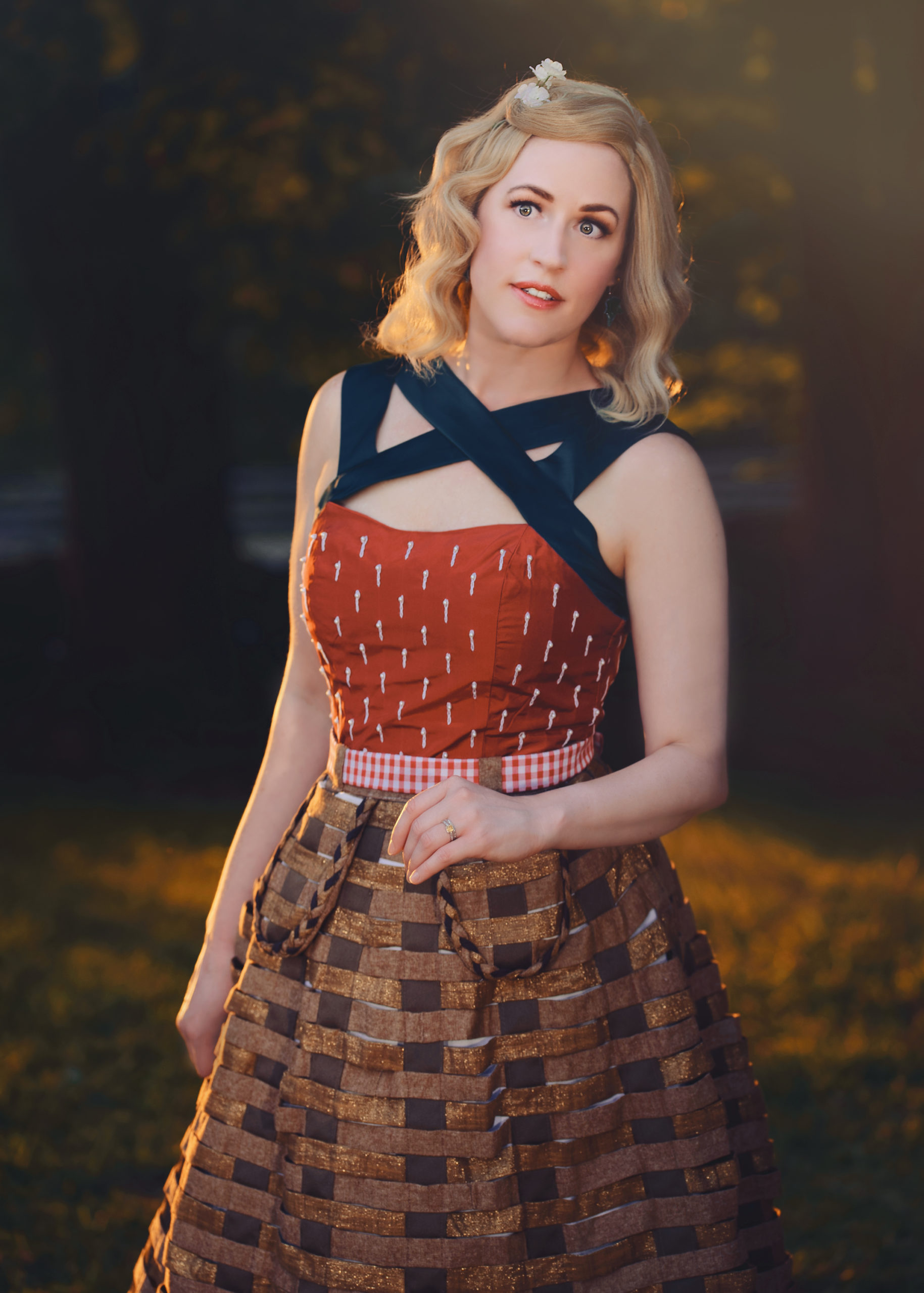 Sewed this ensemble myself - I'm a Strawberry in a basket!