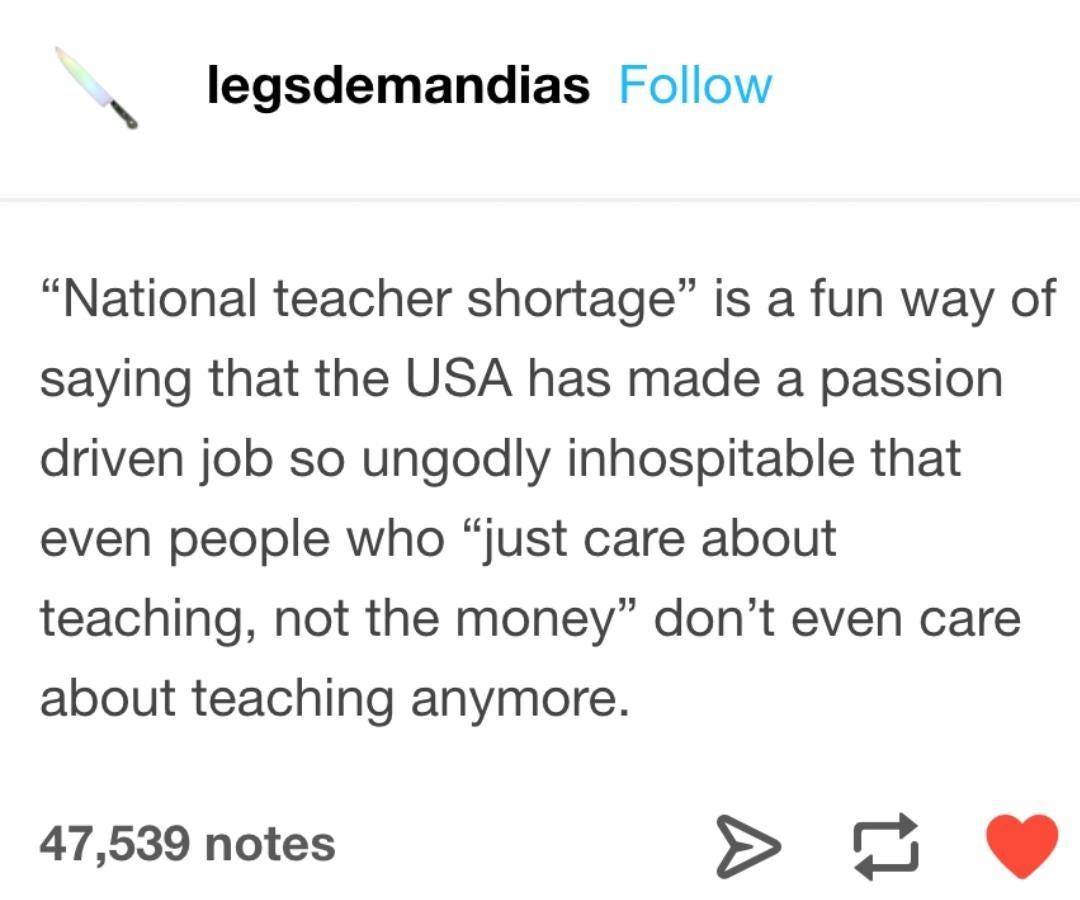 PAY OUR TEACHERS MORE.