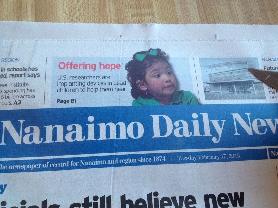 there's a job opening for a proof reader at the Nanaimo Daily News...