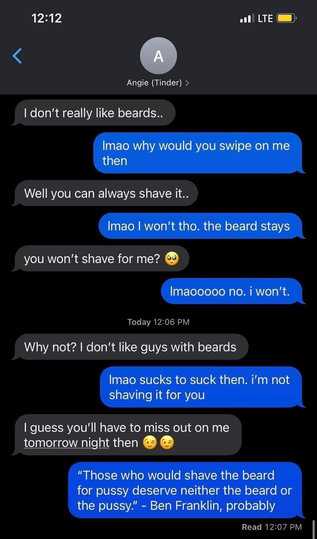 No Shave For You!!