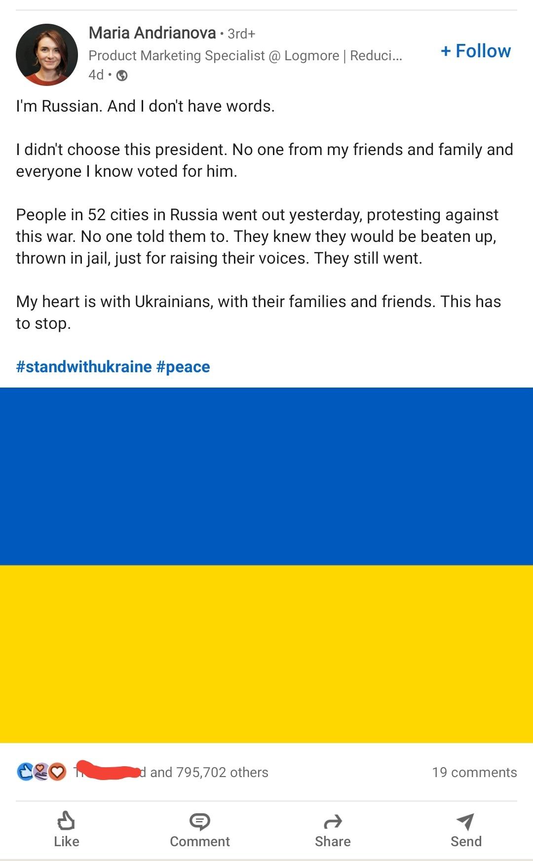 We hate Putin and evil demagogues, not the Russian people