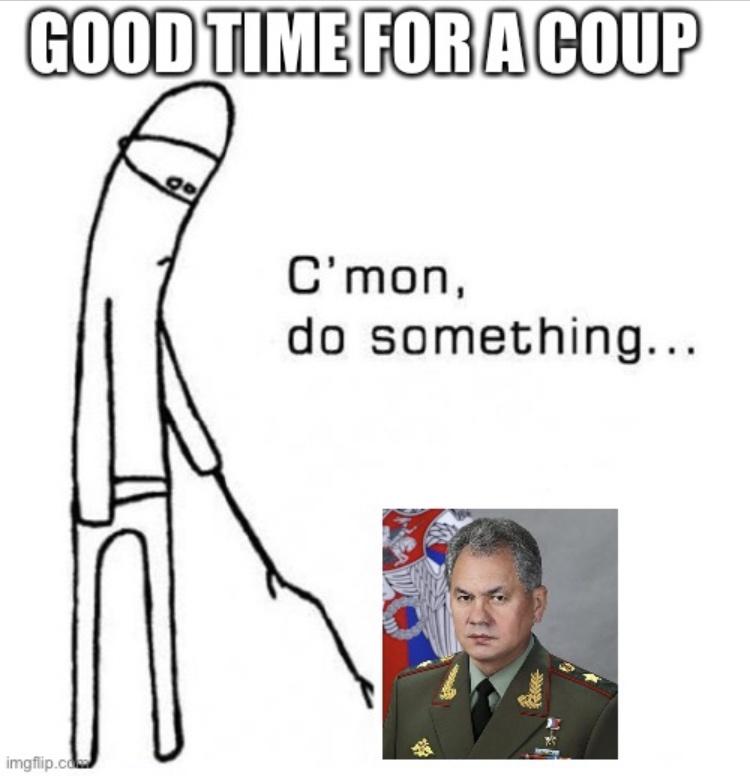 Sergey Shoygu should give himself a promotion and then surrender