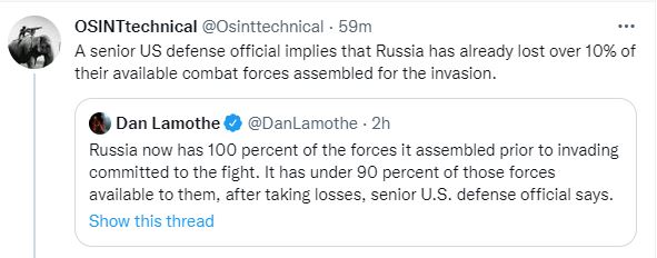 Seems Ukraines numbers are slightly more credible