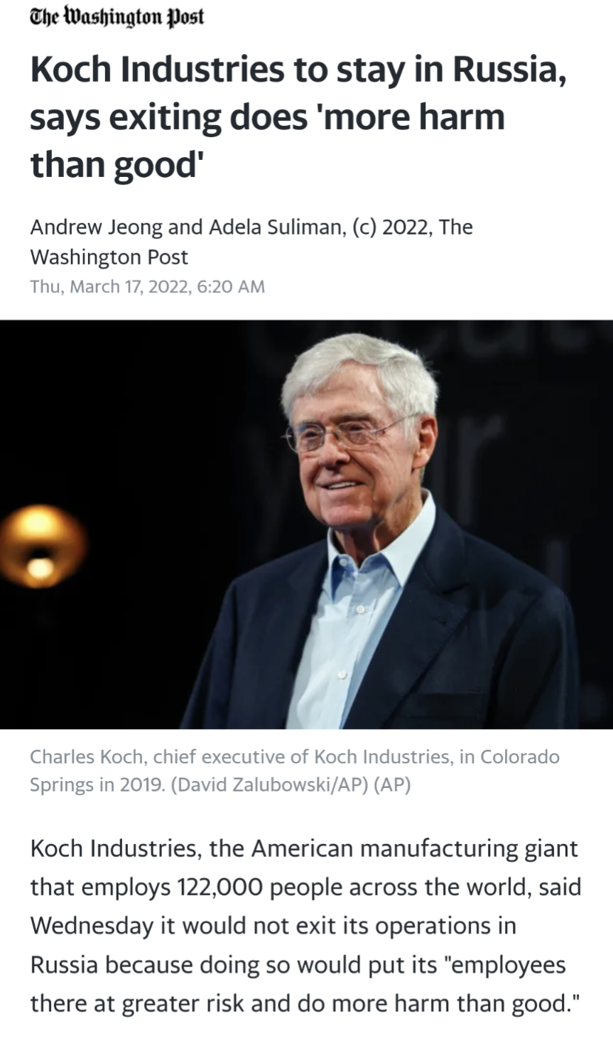 Top REPUBLICAN donor STAYS in Russia. Well, I am shocked. Well, not that shocked.