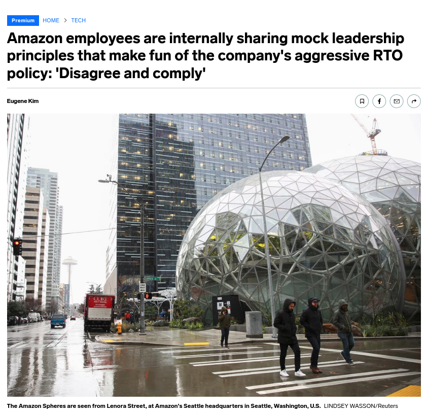 Amazon's 16 Mock Leadership Principles