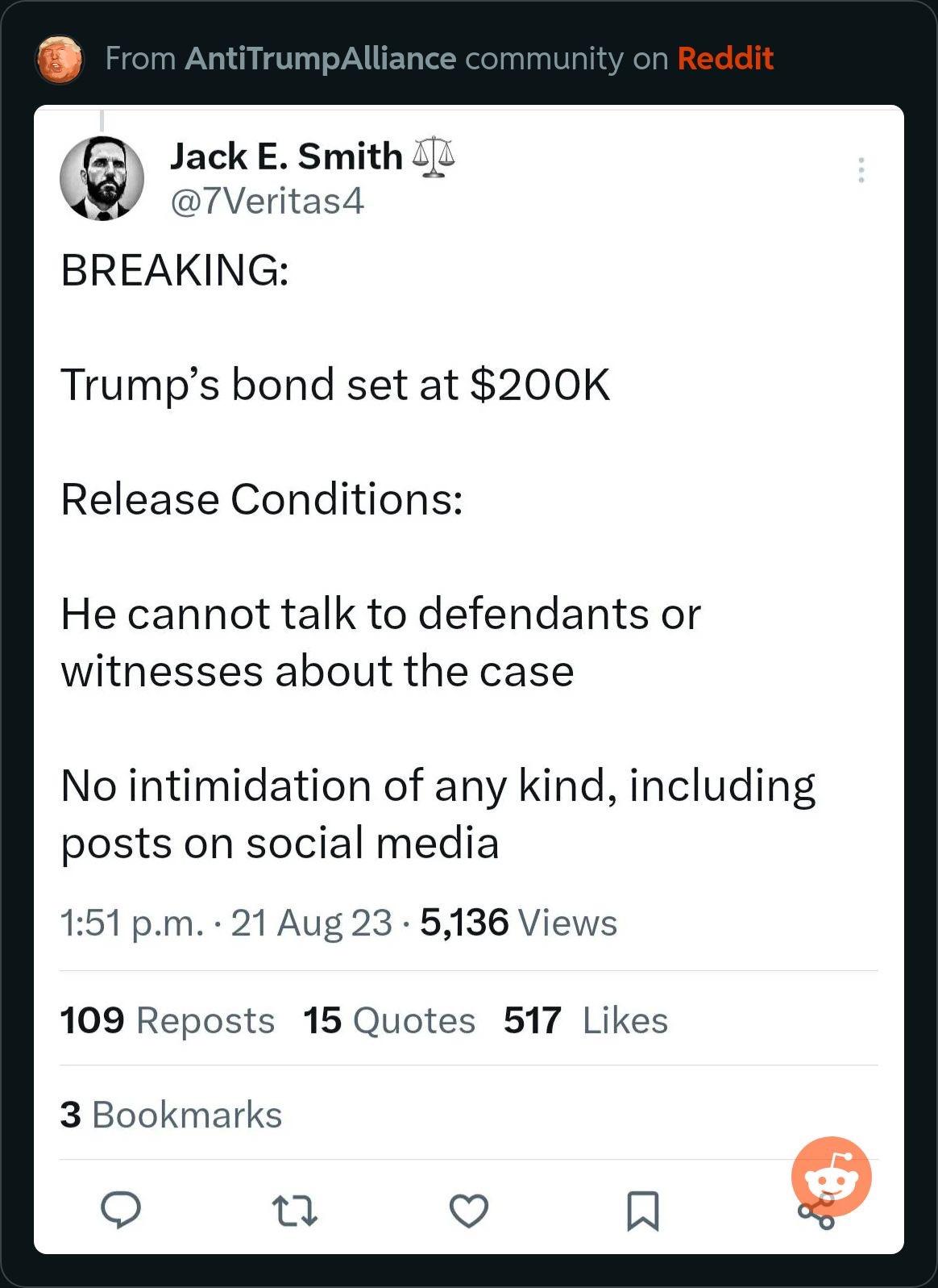 Bets on how long he lasts?