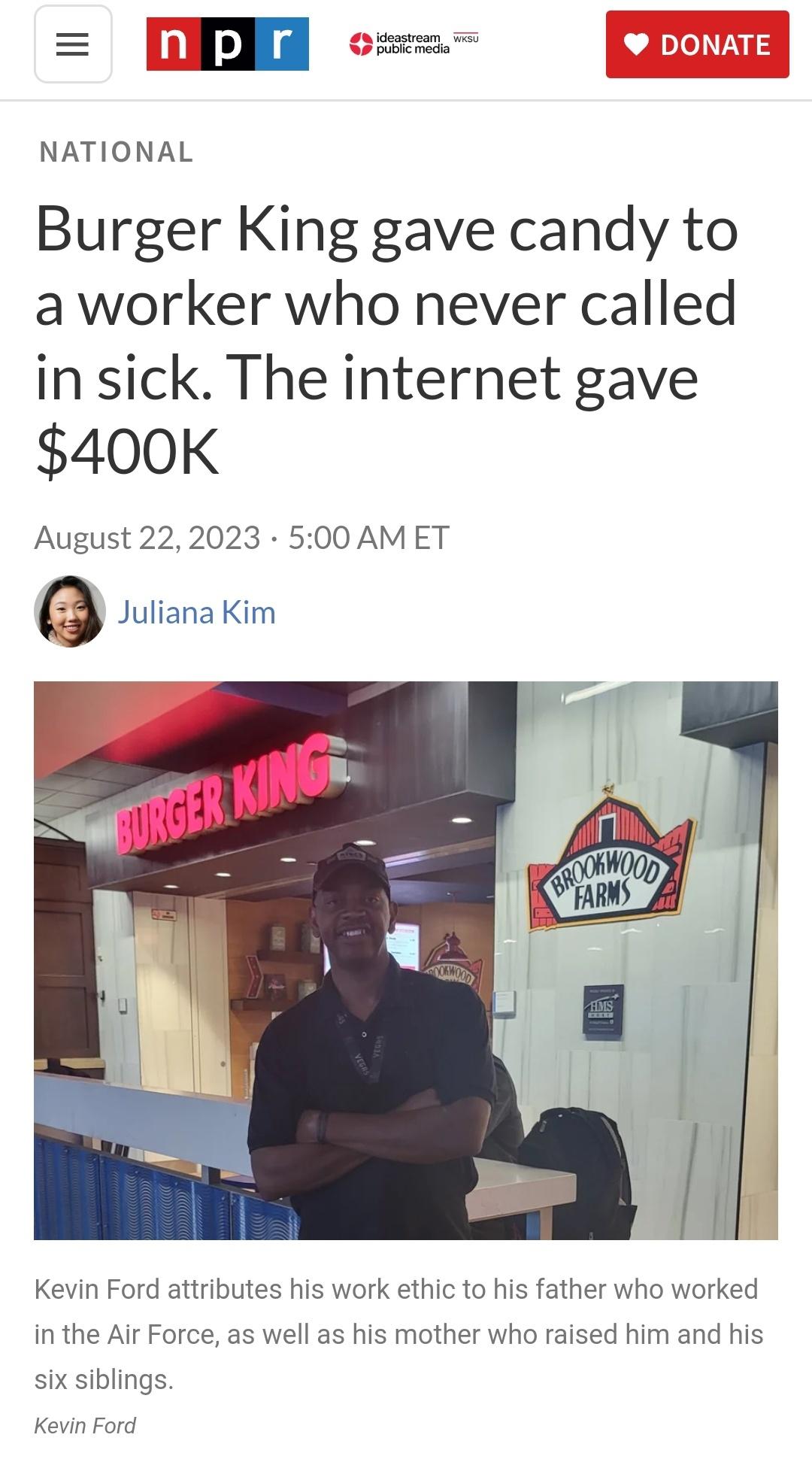 Today's entry for "accolades that are actually an impeachment of our society"