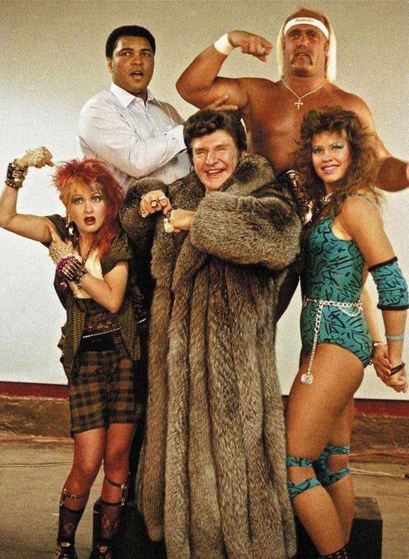 Muhammad Ali, Hulk Hogan, Cyndi Lauper, Liberace and Wendi Richter
