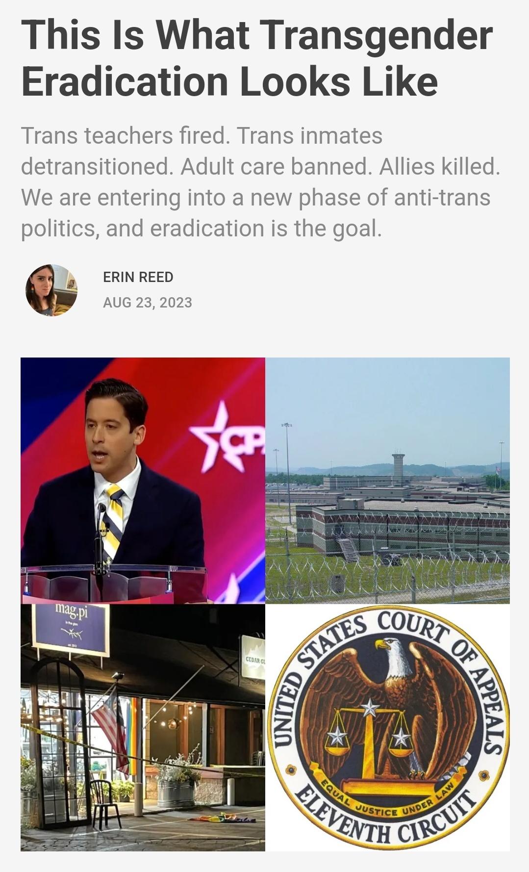 There is a transgender genocide going on, HELP