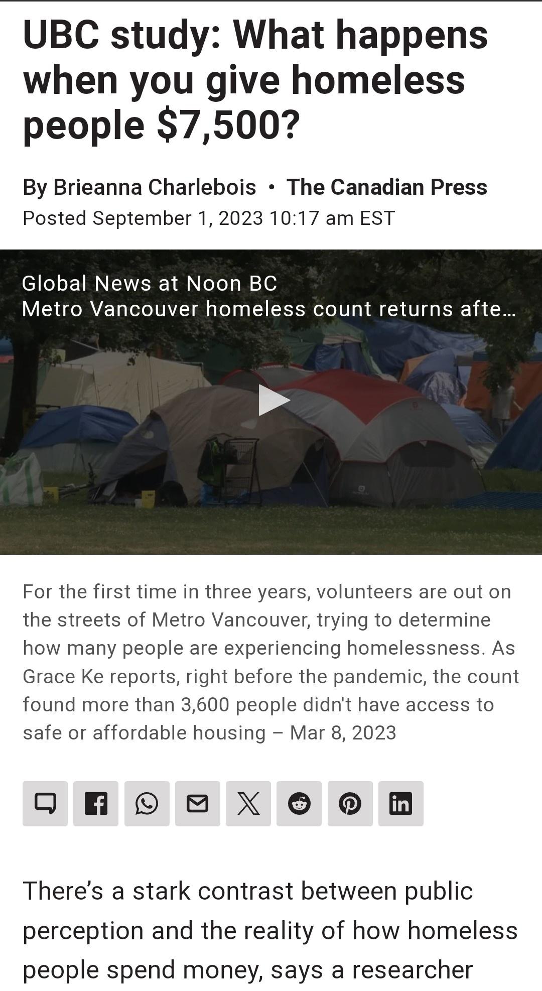 Study: give homeless people money, and no surprise, they're responsible spenders