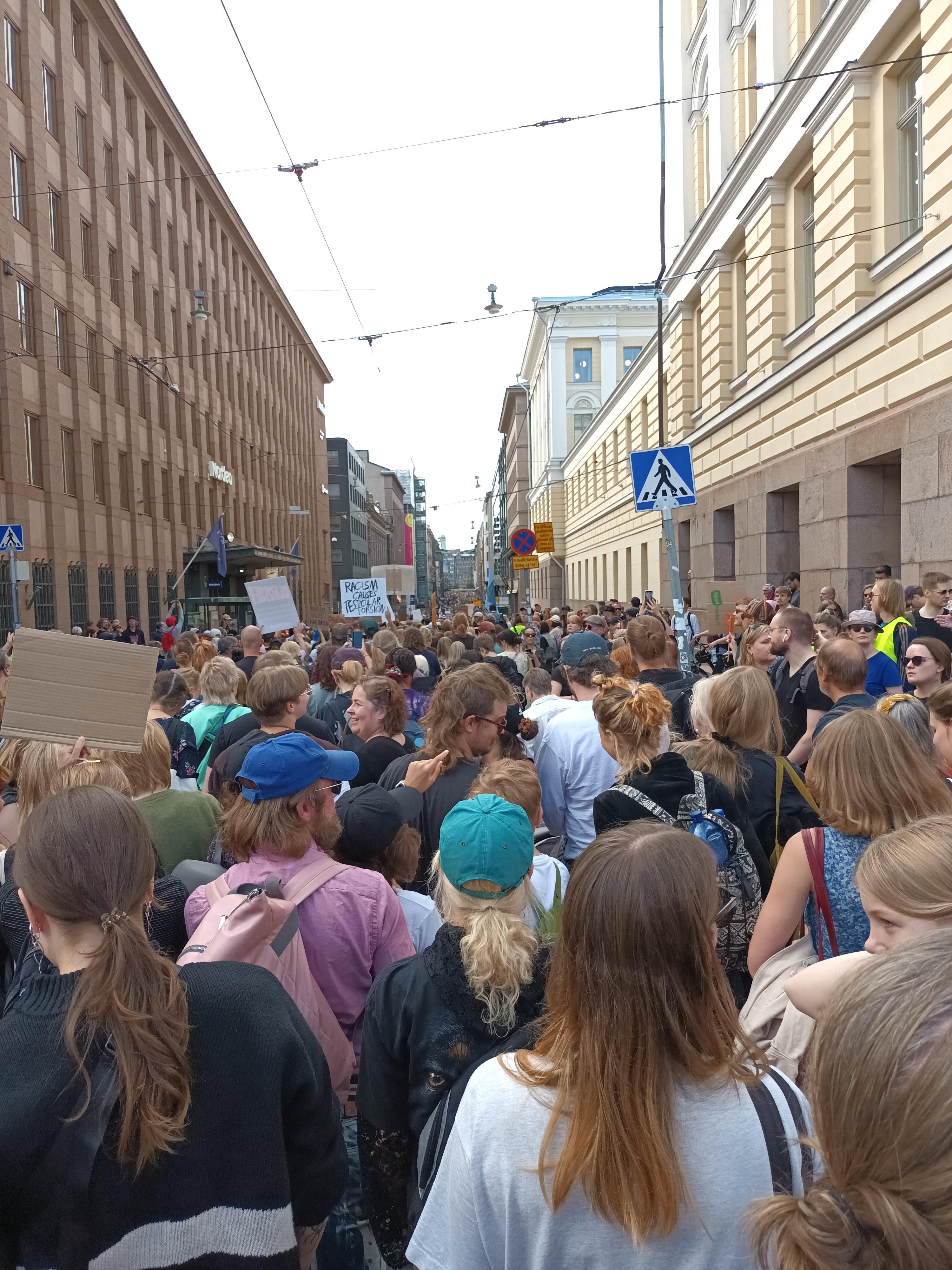 Demonstration agains racism in my beautiful hometown.