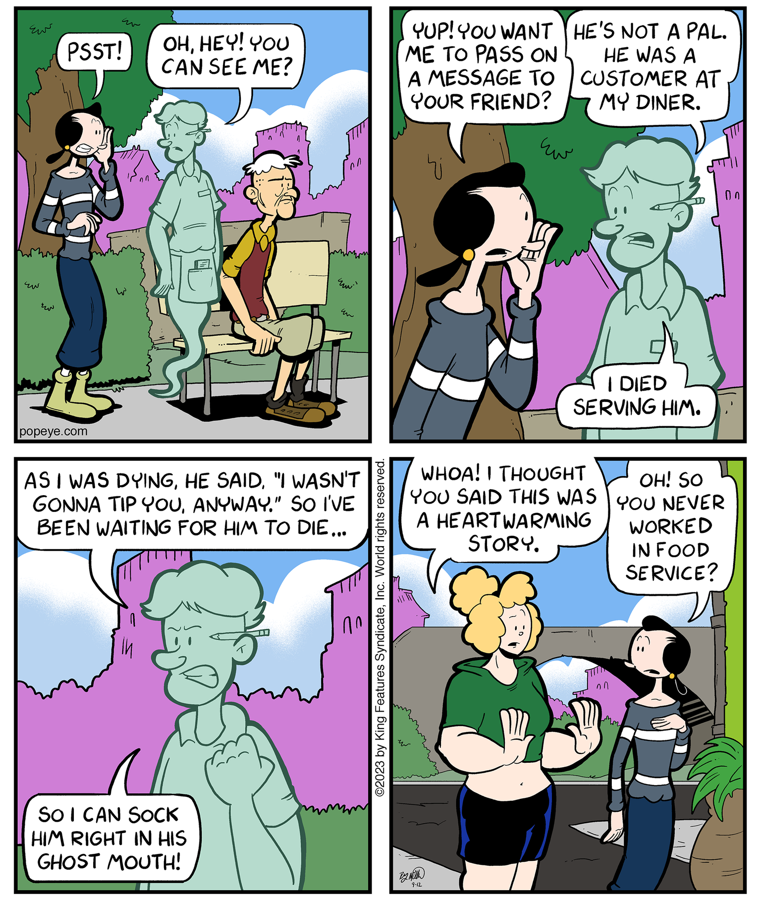 Milholland as the new Popeye artist is killing it