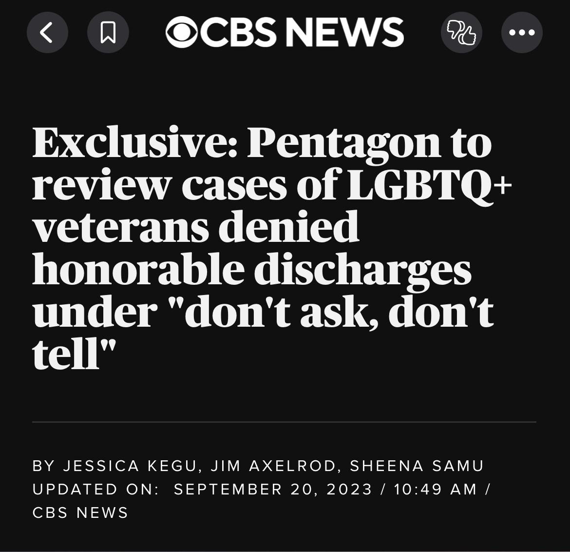 An honorable end to a dishonorable policy.