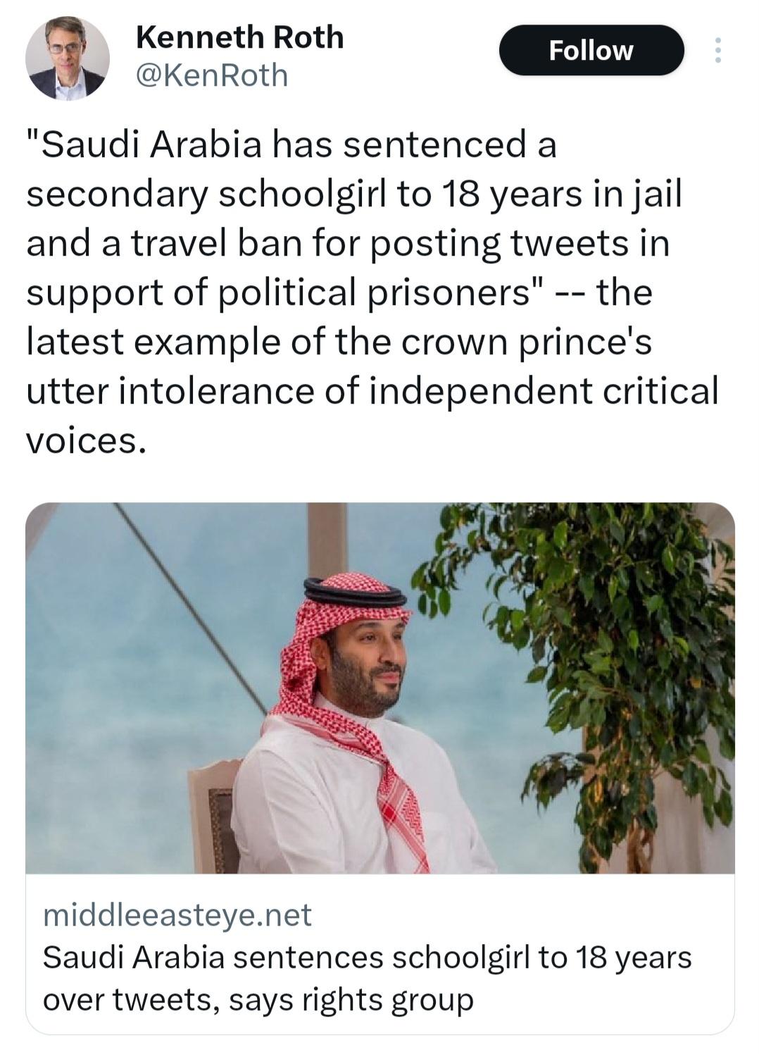 Saudi does shit like this and yet you Americans think Iran is the problem