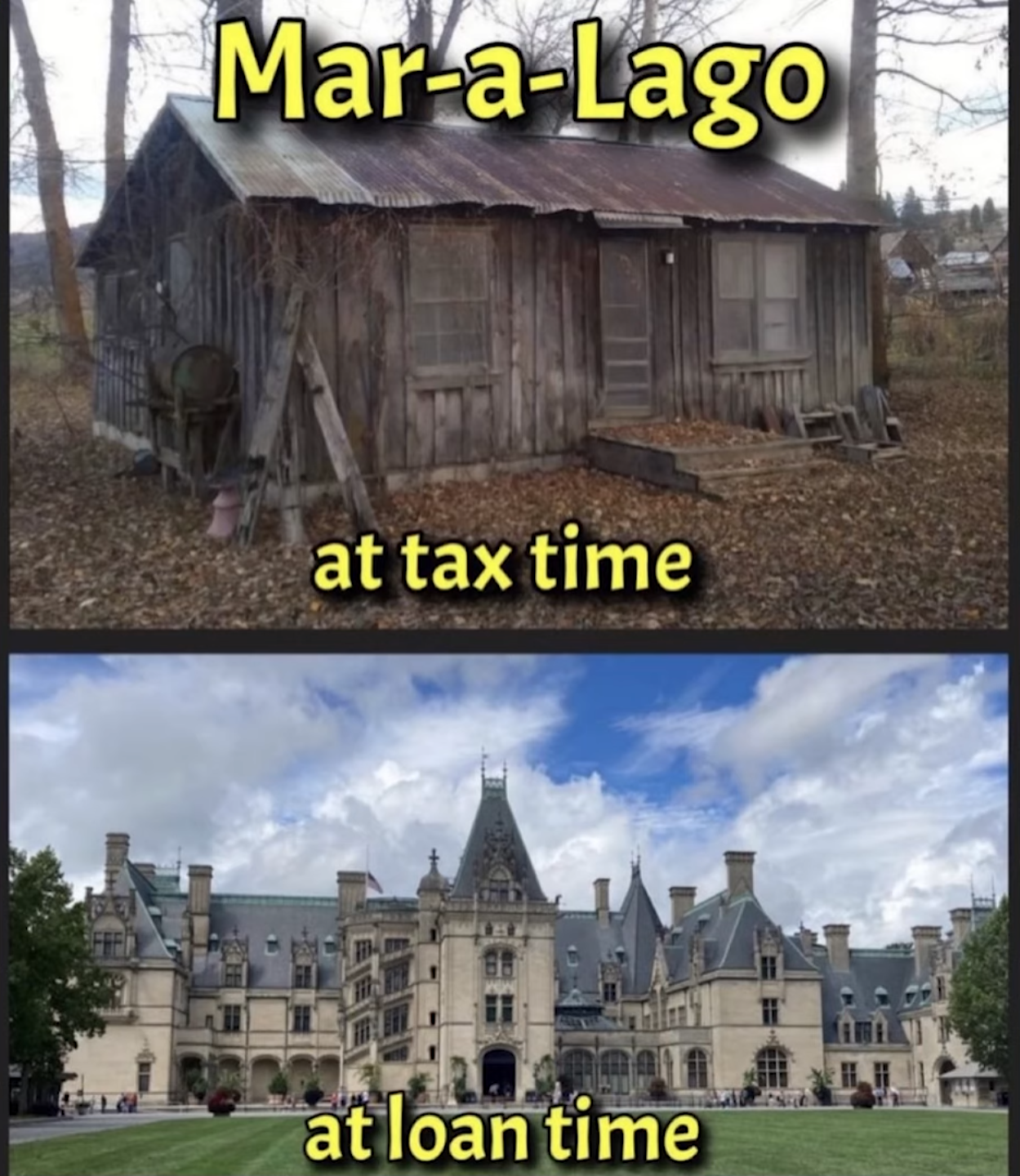 When Trump flies over Florida, "I can see my fraud from here!"