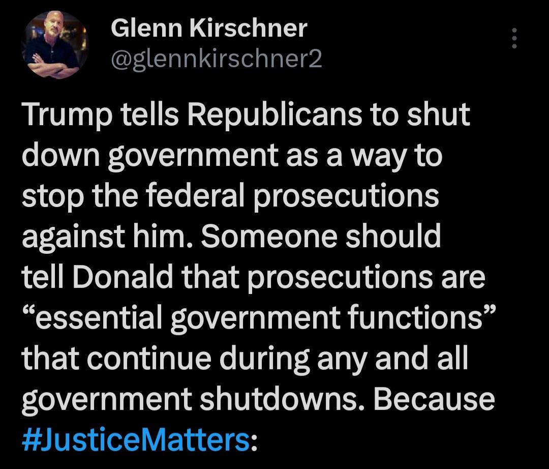 Trump Tells Republicans to Shut Down government