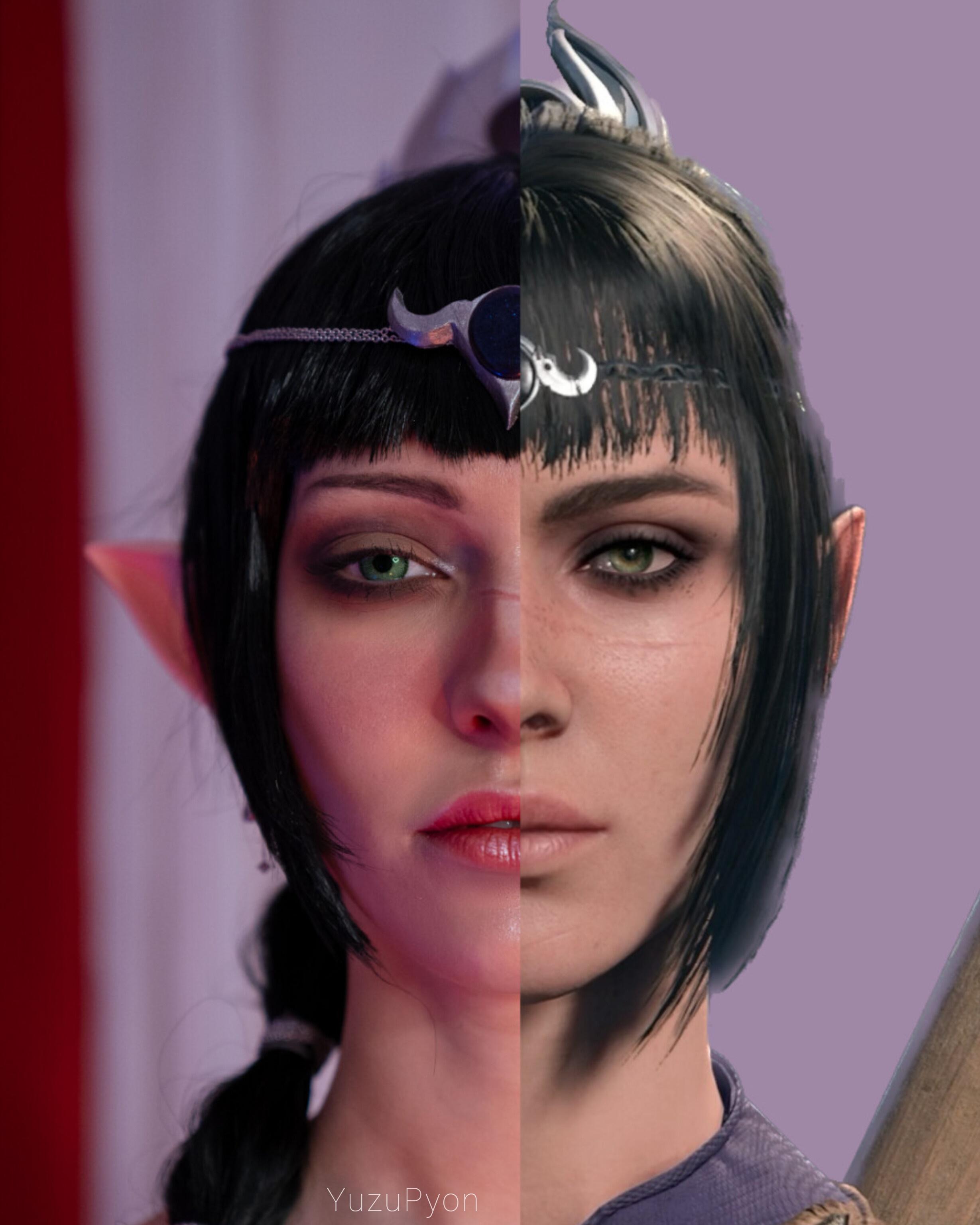 My Shadowheart cosplay VS character - YuzuPyon