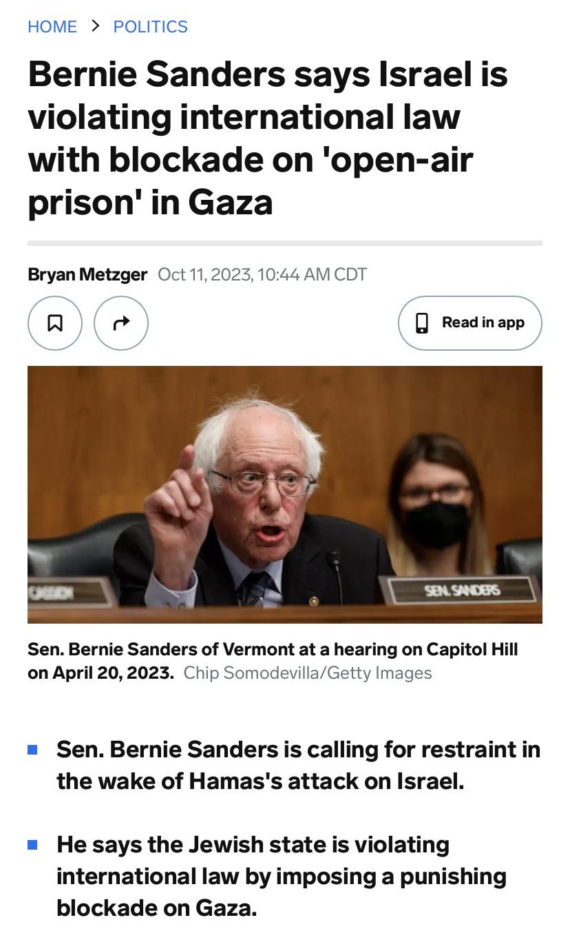 Always liked Bernie Sanders