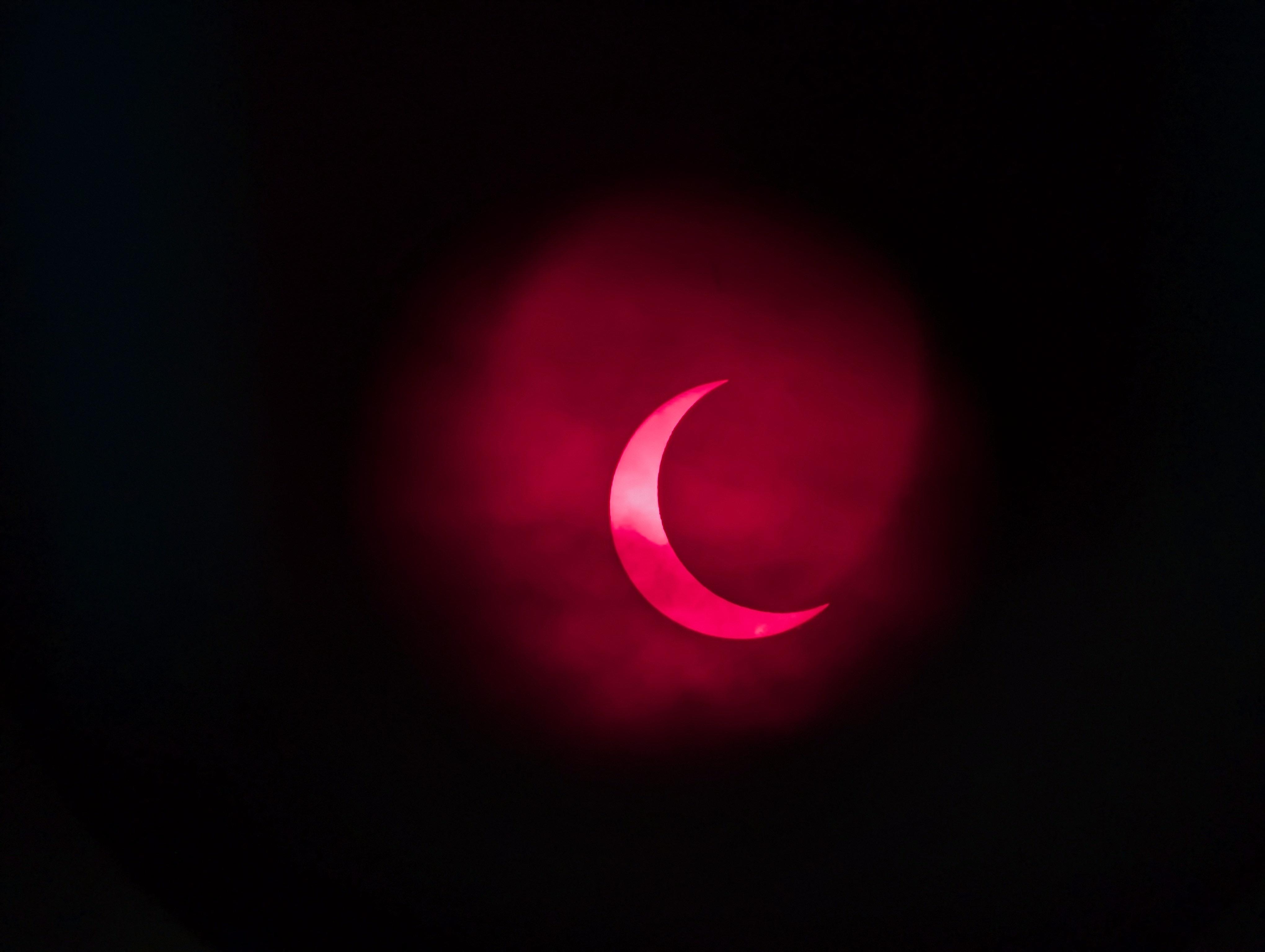 Didn't get the full ring today, but got some cool pictures of the partial eclipse!