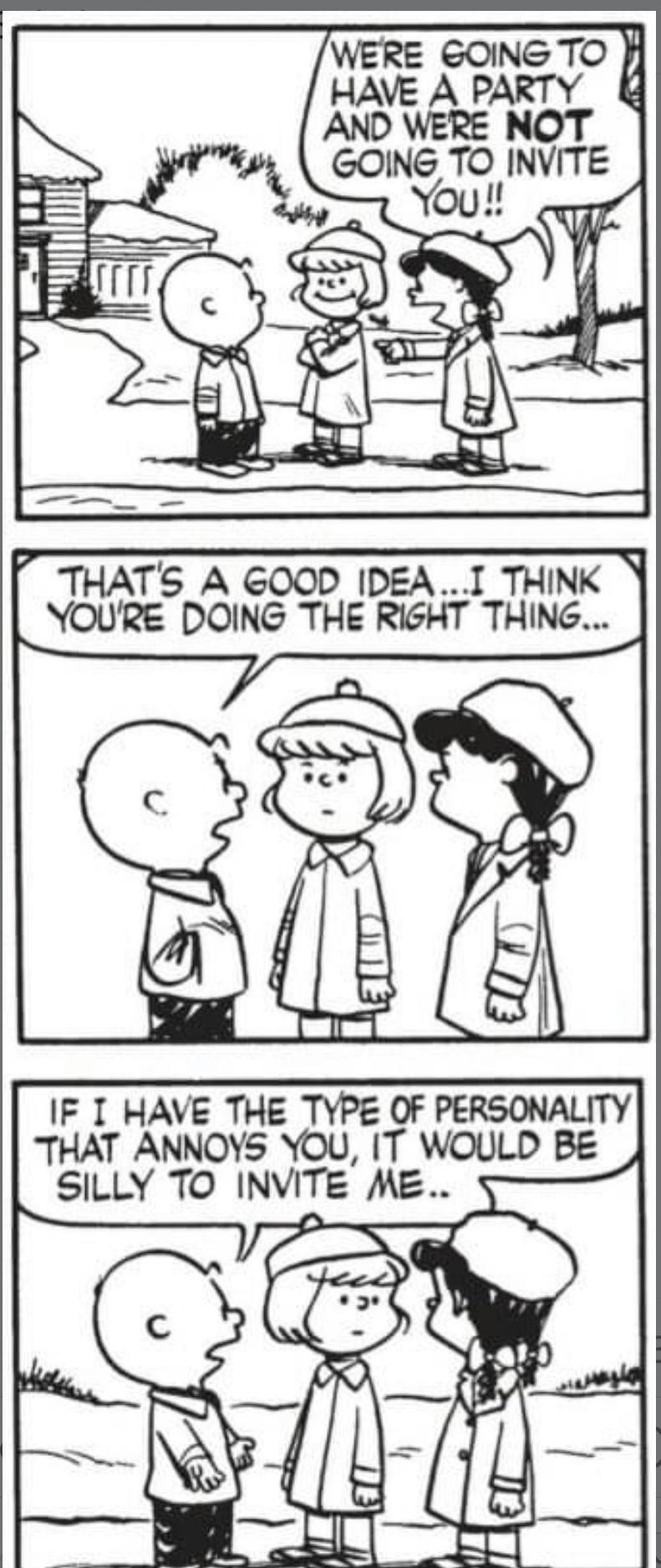 The one time Charlie Brown one used someone