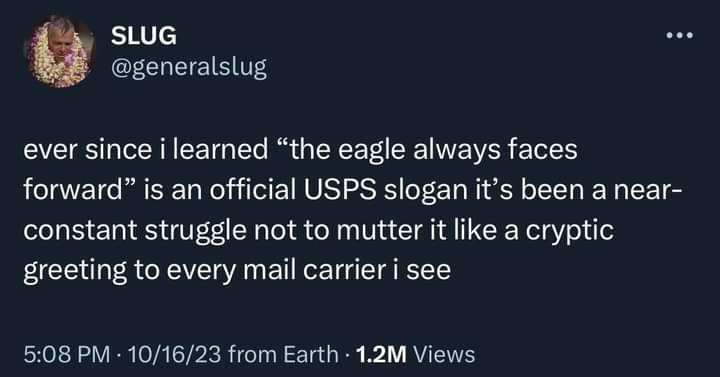 as a postal carrier i can honestly say i've never, ever heard this although it sounds like a secret handshake