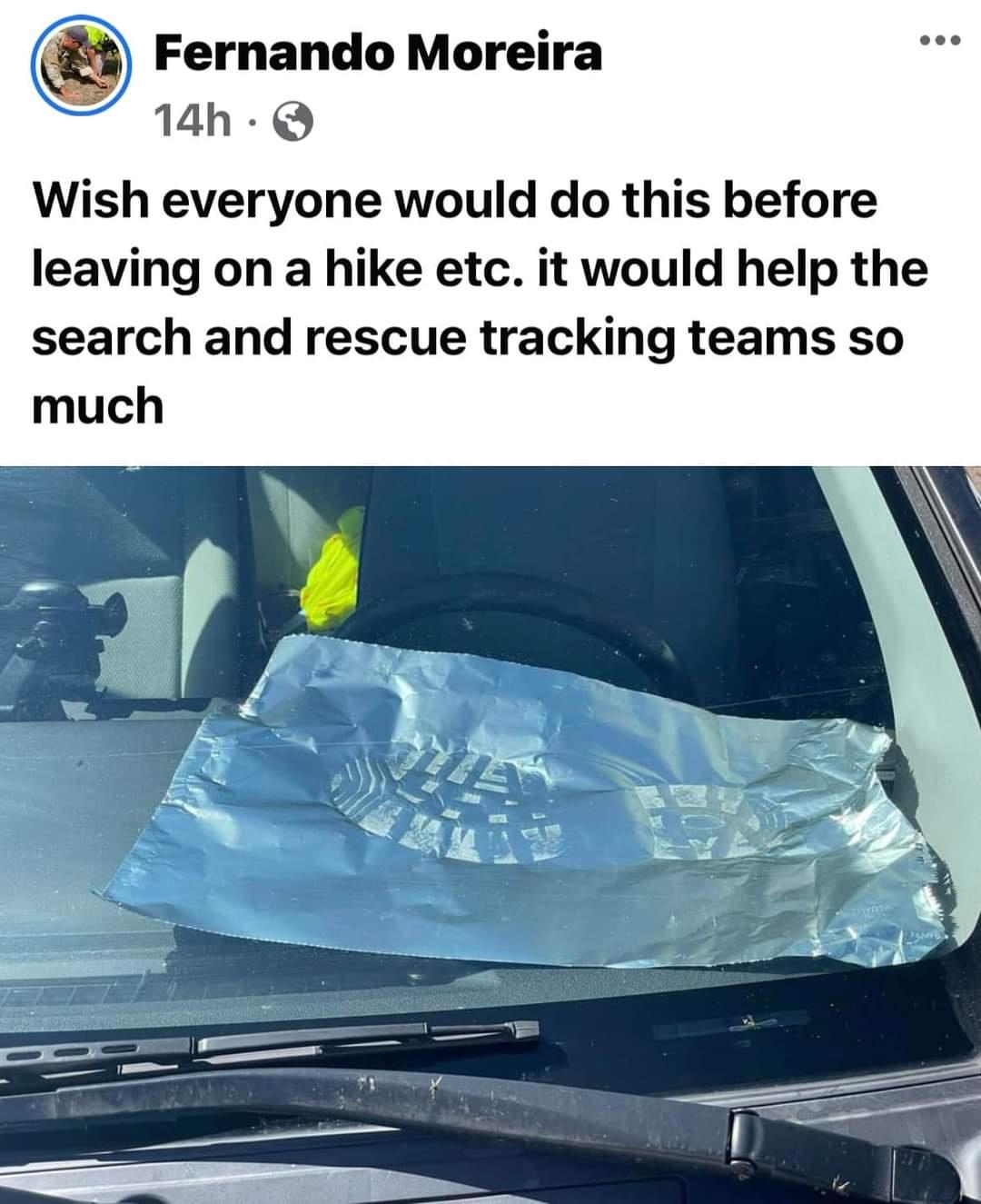 This is a great idea. Also, tell someone that you're going on a hike and set a return time to touch base w each other.