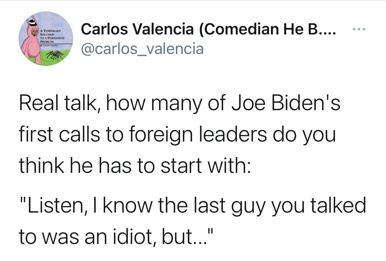 Joe Biden trying to repair America&rsquo;s reputation.