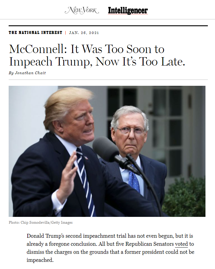 If you were wondering if the second impeachment would be any different to the first, you can stop wondering.