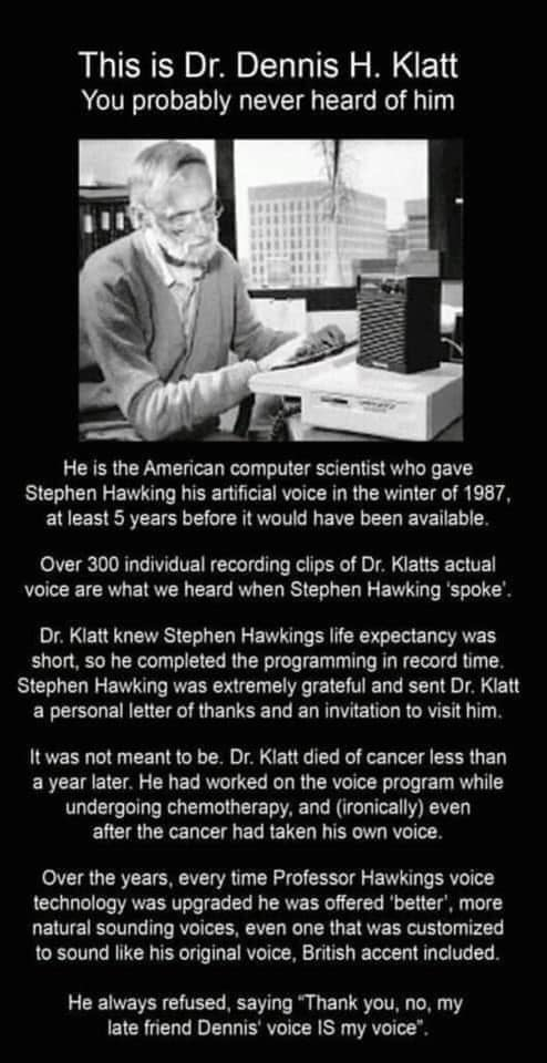 True dedication to Stephen Hawking
