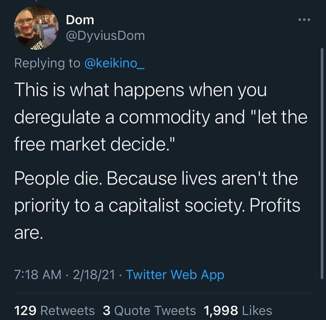 We're about to see a lot of electric nill-related bankruptcies out of Texas