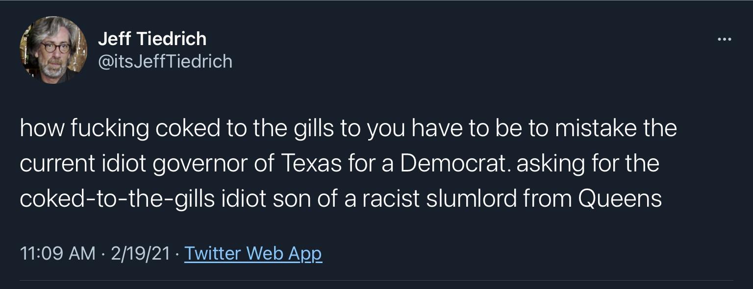 I&rsquo;d say extremely coked to the gills for that one.