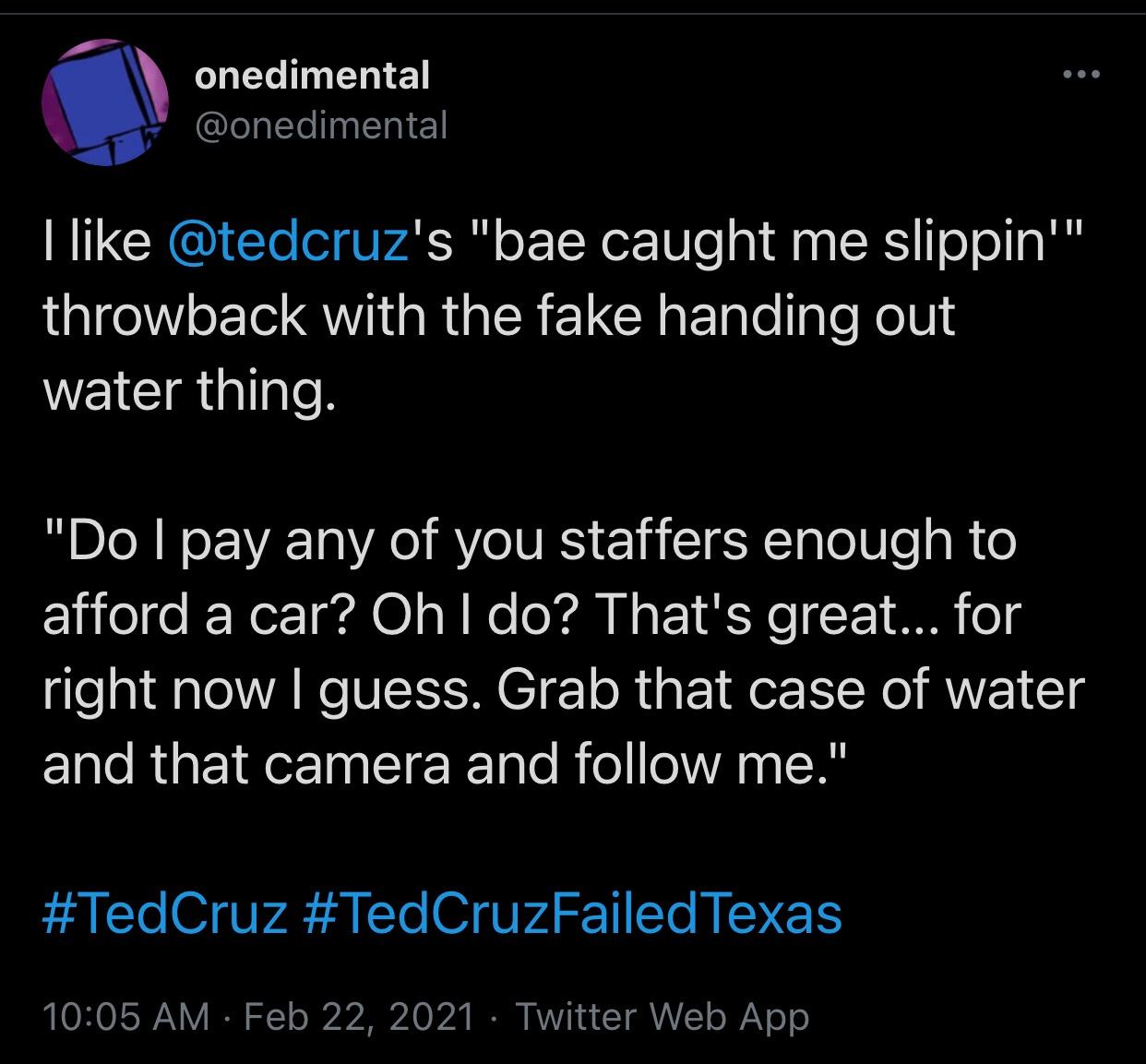 staffer caught Ted slippin&rsquo;