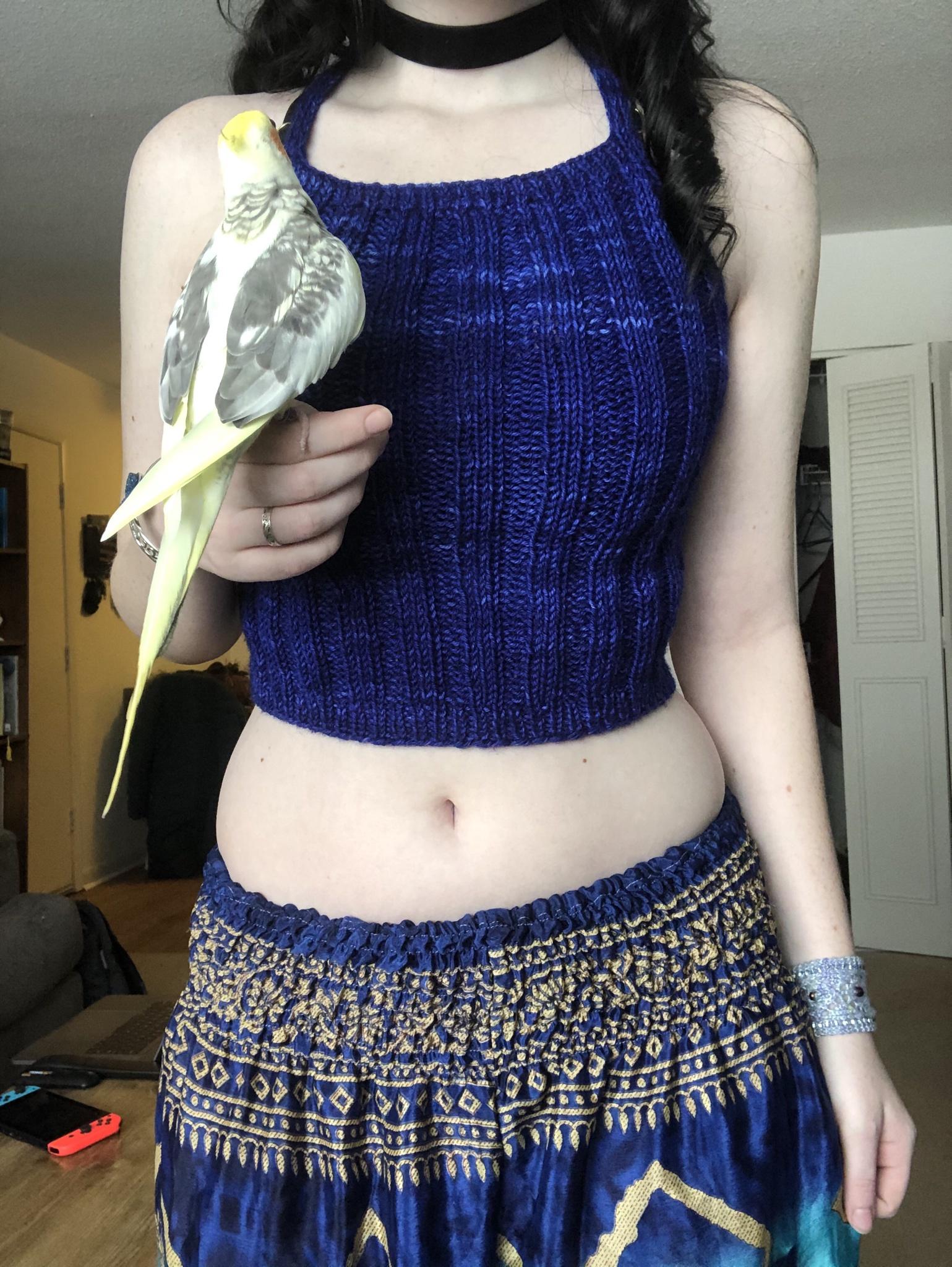 I knitted a crop top!