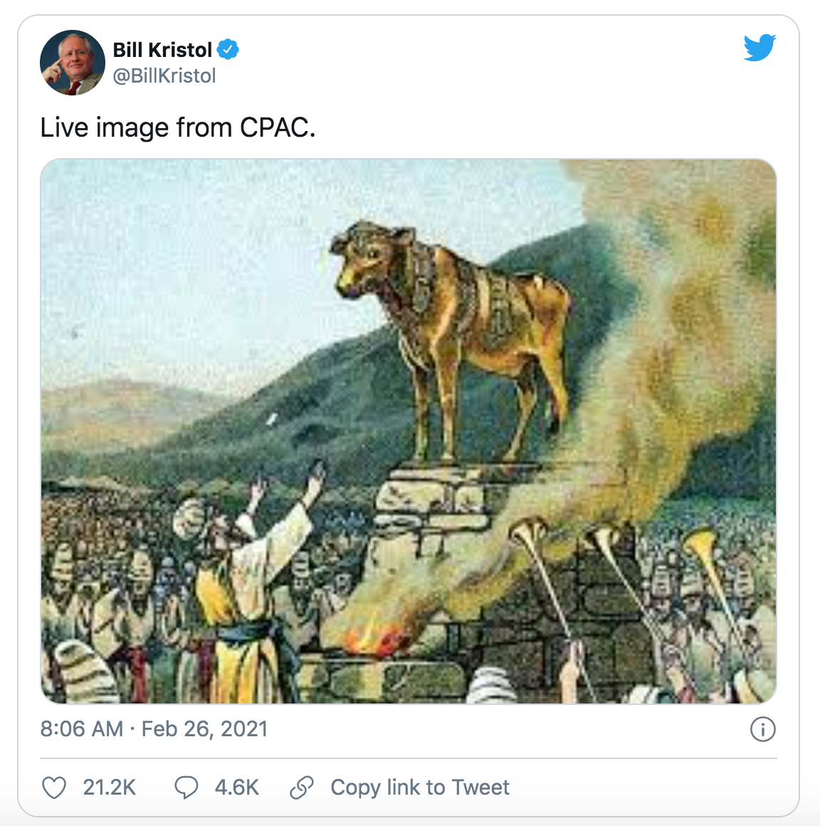 And the morons bowed and prayed