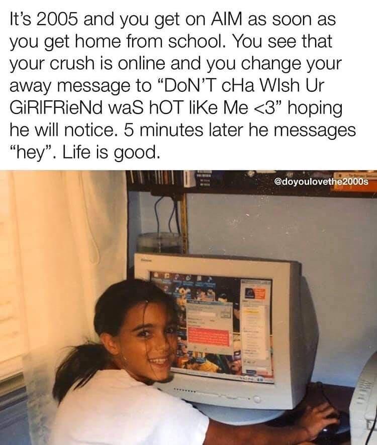 Throwback to simpler time