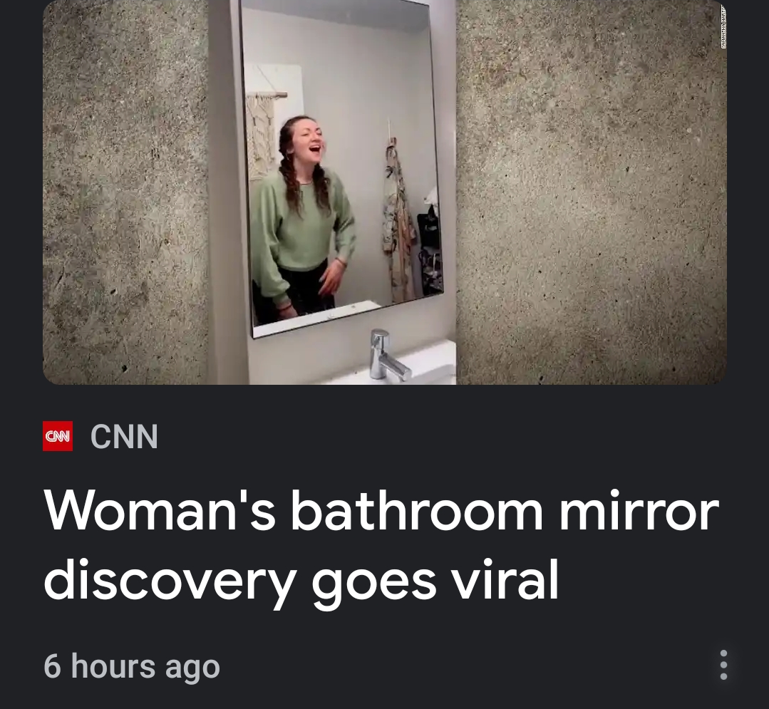 Woman discovers closed off apartment behind her bathroom horror.