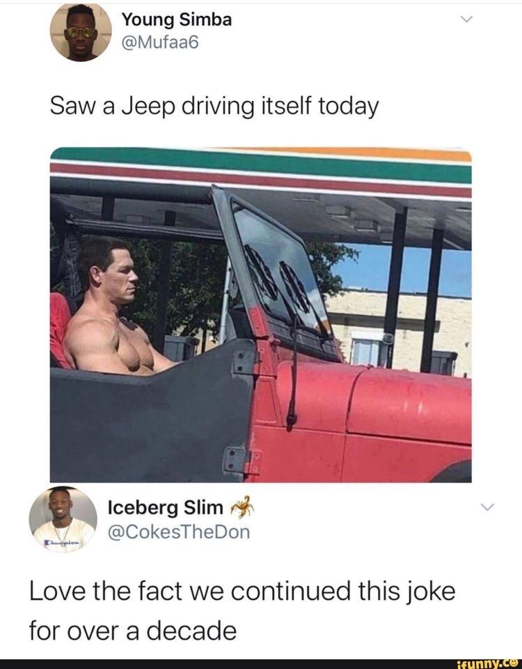 What joke? It’s just a jeep driving itself￼
