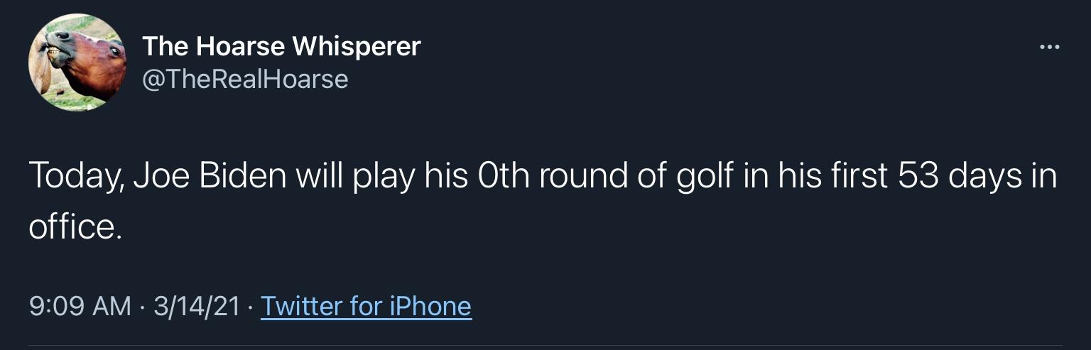 President Biden’s golf abuse