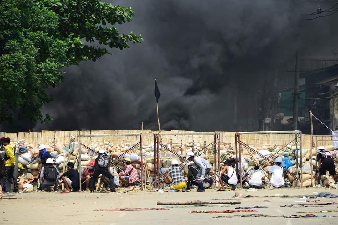 The aftermath of a massacre in Yangon, Myanmar. March 15th coup against the military.