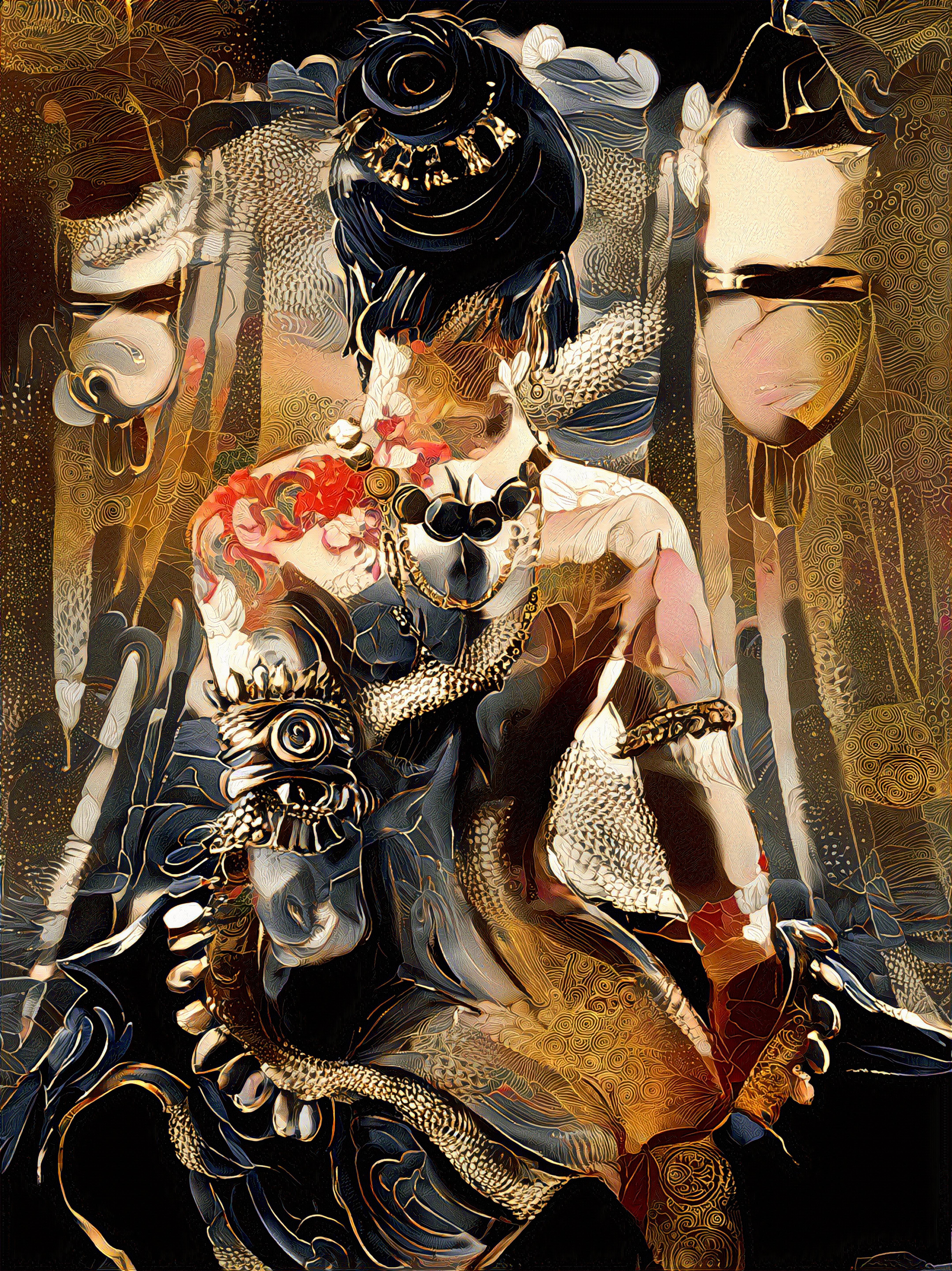 I made this today, an Art Nouveau Style of a woman