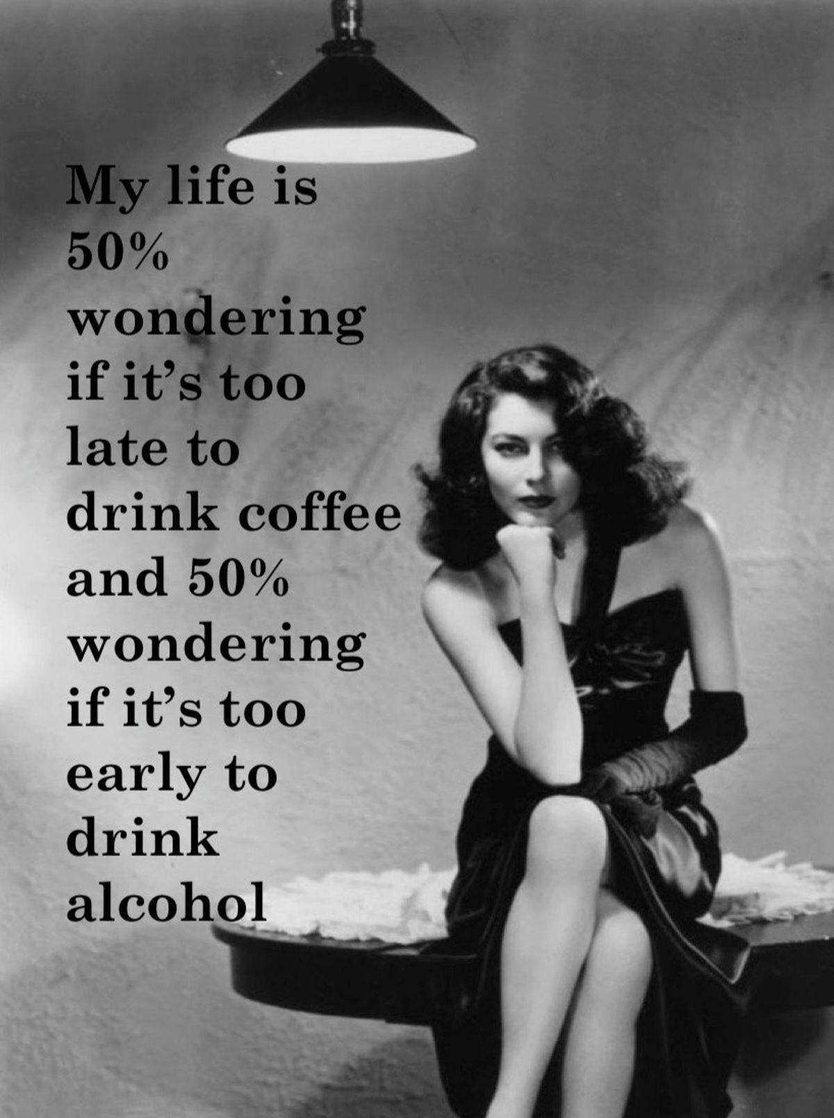 Coffee or booze